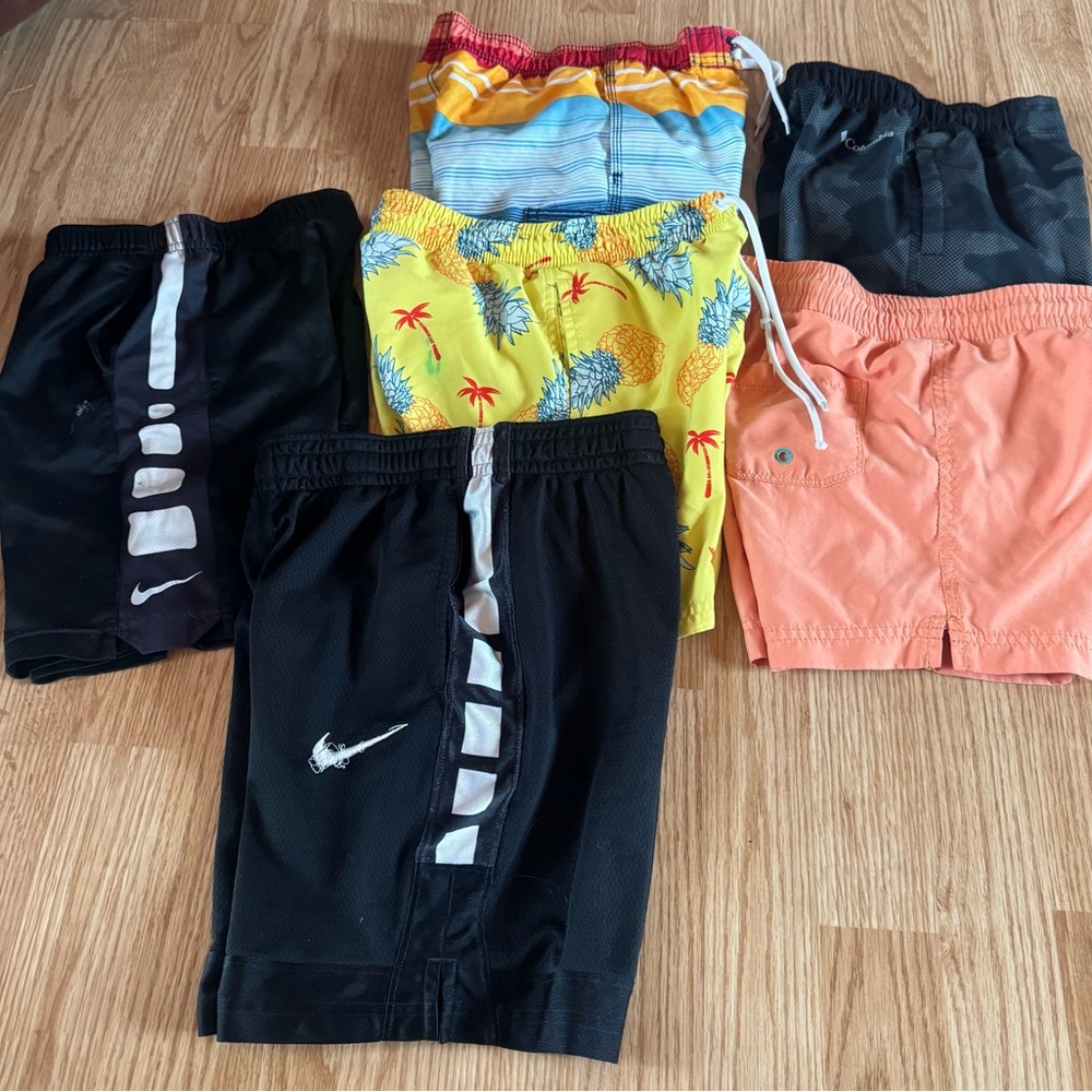 Swim trunks and athletic shorts lot size 4-7